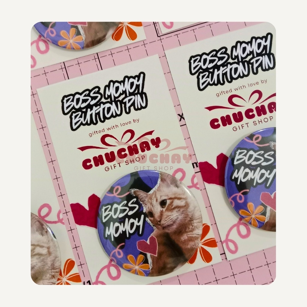 58mm Button Pin with Glossy Back Card