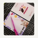 Notepad • Boss Momoy A6 Notepad with Matte Photo Paper Back Card